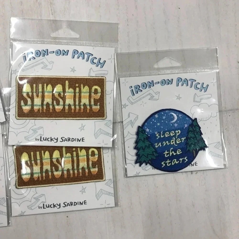 LOT of 7 Positive‎ Saying Iron On Patches Great for Clothing, Hats, Canvas Totes